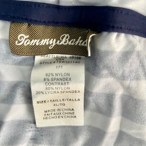 Tommy Bahama Blue White Stripe Hooded Full Zip UPF Jacket Size XL - Picture 6 of 6